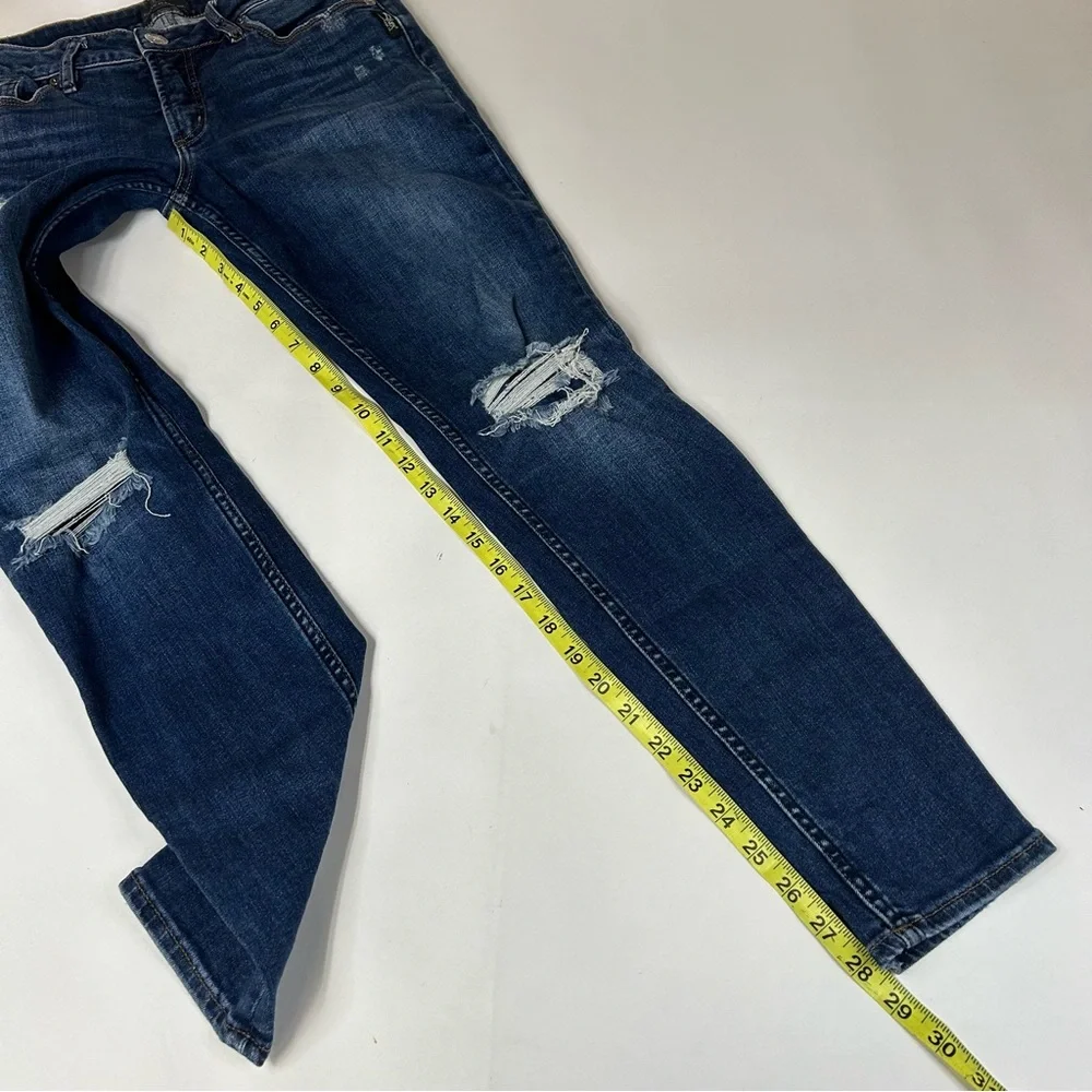 Silver Jeans Women’s Suki Skinny W29/L29 Dark Wash Distressed Blue Denim #1536 - Picture 9 of 14